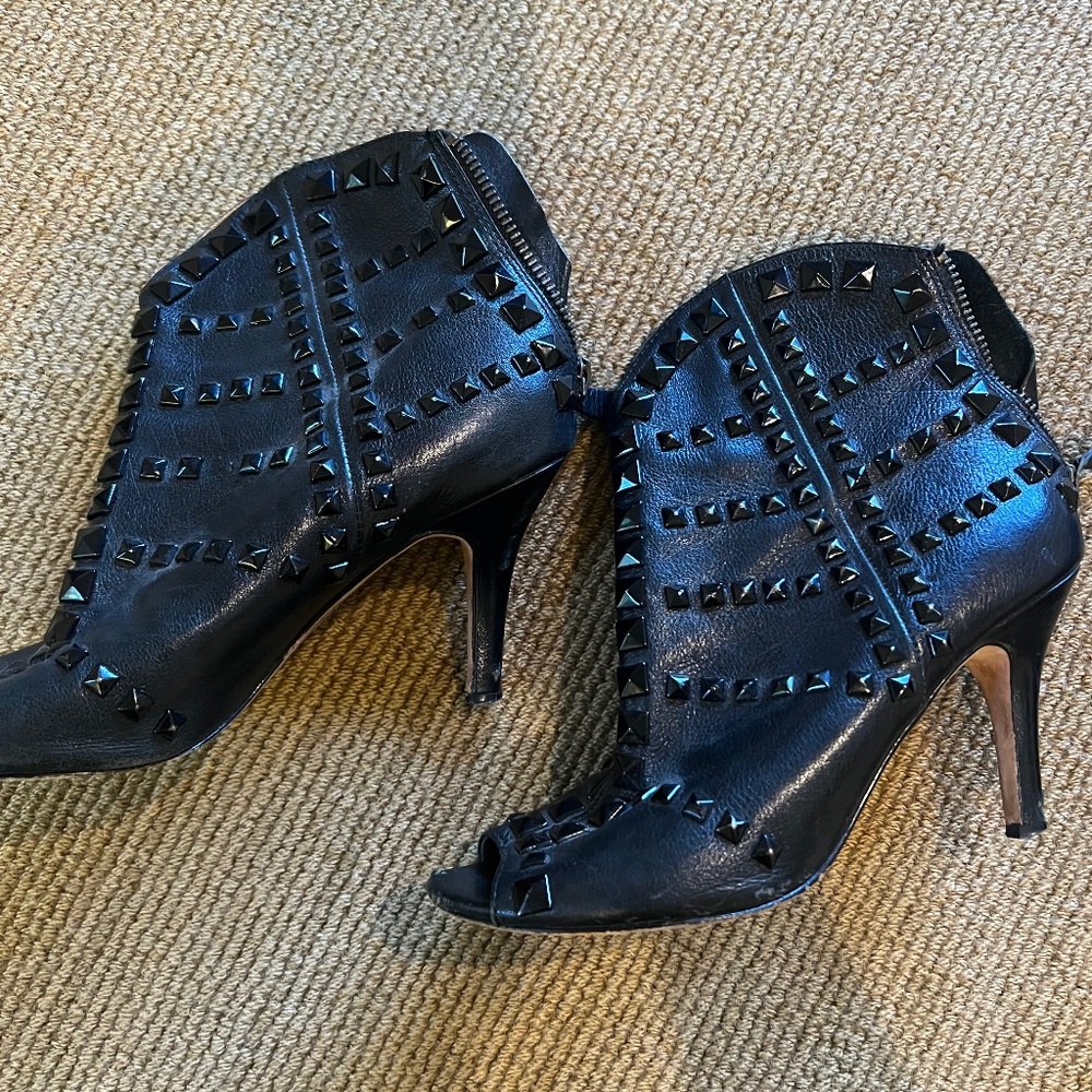 Cynthia Vincent Studded Peep Toe Heel